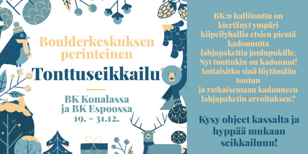 Christmas Elf adventure at Boulderkeskus